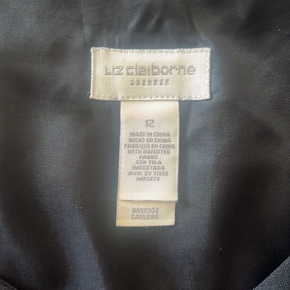 Liz Claiborne career dress with leather trim - Size 12 - Picture 2 of 9